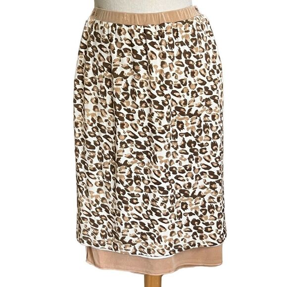 Reversal skirt. Animal print to reverse taupe/cream. - Picture 1 of 4